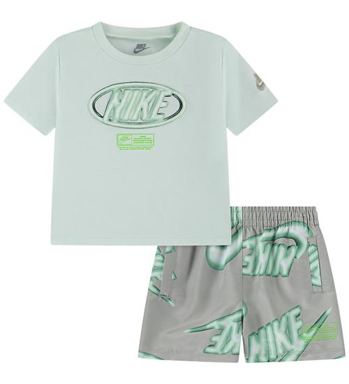 Nike Shortssæt - T-shirt/Shorts - Spruce Fog