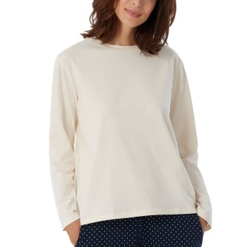 Schiesser Women Mix and Relax Long Sleeved Shirt Creme bomuld 46 Dame