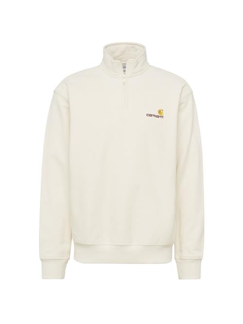 Carhartt WIP Sweatshirt 'American Script'  gylden gul / burgunder / naturhvid