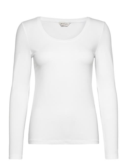 GANT | Slim Cot/Ela Ls Scoop Neck Top | L