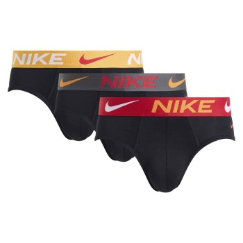 Nike 6P Dri-Fit Essential Micro Hip Brief Sort/Gul polyester X-Large Herre