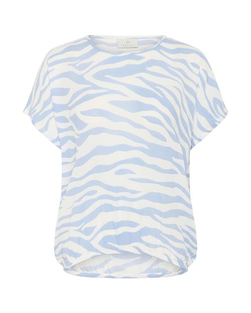 Kaffe Bluse 'KAAmber'  lyseblå / hvid