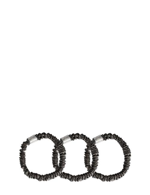 Cloud & Glow | Silk Scrunchies 1 Cm Charcoal | ONE SIZE