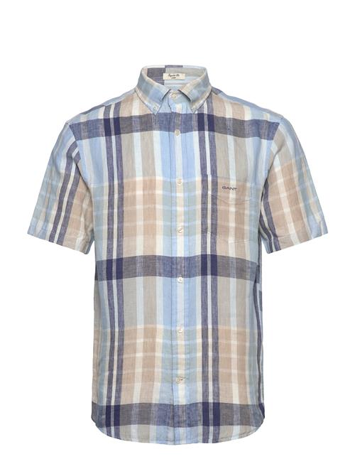 GANT | Reg Linen Madras Ss Shirt | L