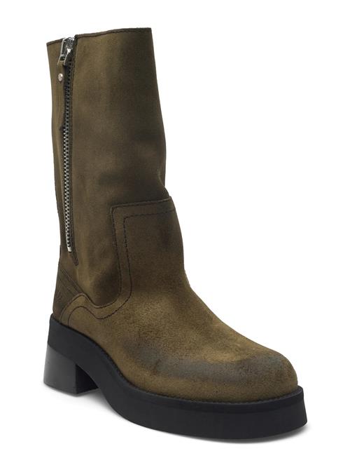 MIISTA | Gunda Khaki Suede Ankle Boots | 38
