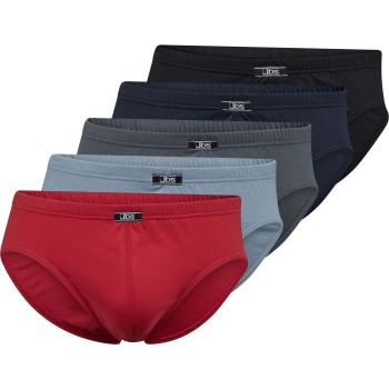 JBS 5P Organic Cotton Mini Slip Brief Sort/Rød økologisk bomuld X-Large Herre