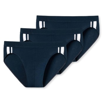 Schiesser 3P 95-5 Stretch Rio Slip 3XL-4XL Mørkblå bomuld 3XL Herre
