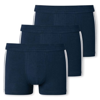 Schiesser 3P 95-5 Stretch Shorts Mørkblå bomuld Large Herre