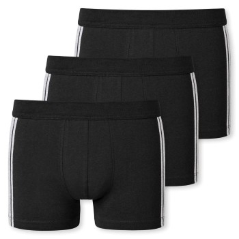 Schiesser 3P 95-5 Stretch Shorts 3XL-4XL Sort bomuld 4XL Herre