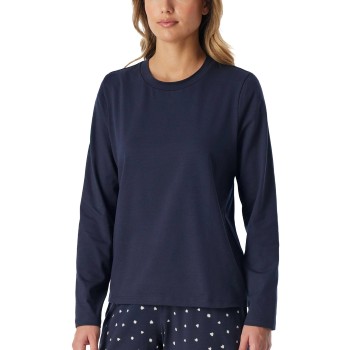 Schiesser Mix and Relax Cotton Longsleeved Shirt Mørkblå bomuld 36 Dame