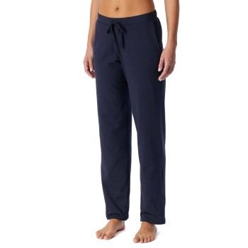 Schiesser Mix and Relax Long Cotton Pants Mørkblå bomuld 36 Dame