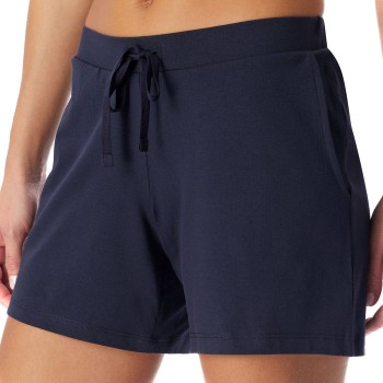 Schiesser Women Mix and Relax Cotton Shorts Mørkblå bomuld 34 Dame