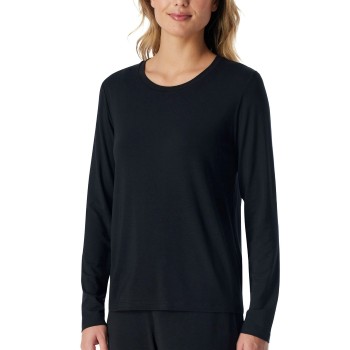 Schiesser Women Mix and Relax Longsleeved Shirt Sort modal 46 Dame