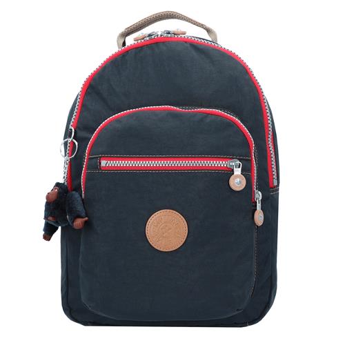 KIPLING Rygsæk 'Clas Seoul S'  mørkebeige / natblå / rød