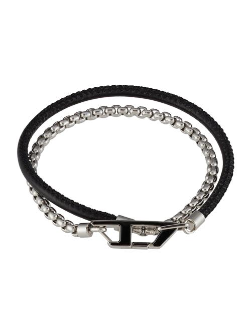 DIESEL Armbånd  sort / sølv