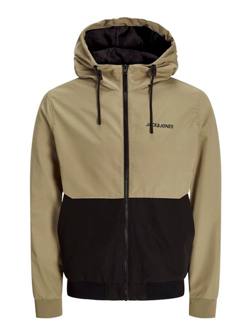 JACK & JONES Overgangsjakke 'JJERush'  lysebrun / sort