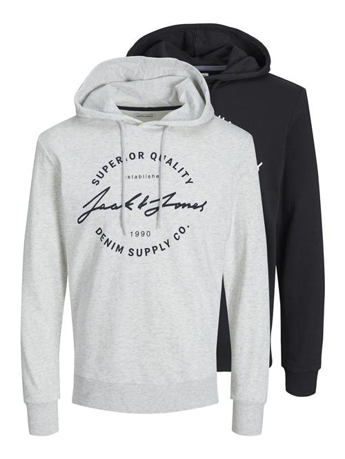 JACK & JONES Sweatshirt  sort / hvid