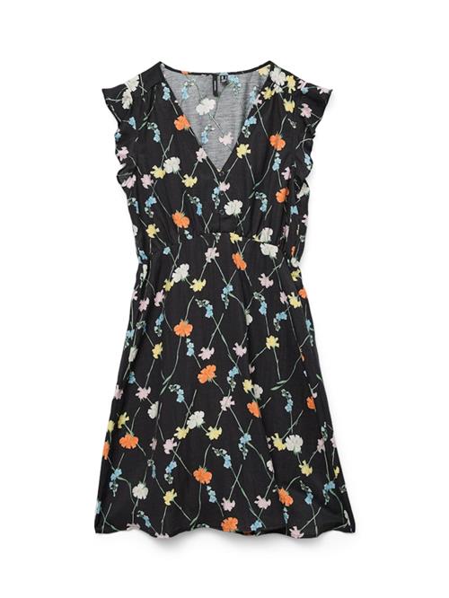 VERO MODA Sommerkjole 'FLORA OLGA'  lyseblå / lysegul / hummer / sort
