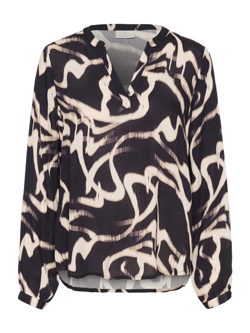 Kaffe Bluse 'Beathe'  beige / lysebeige / sort