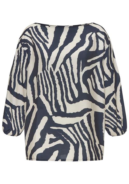 LASCANA Bluse  creme / ultramarinblå