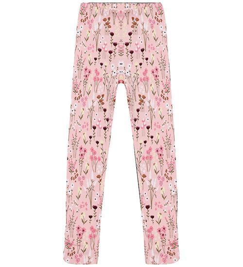 Minymo Leggings - Rib - Silver Pink