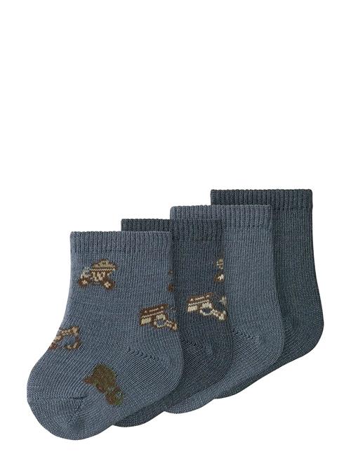 name it | Nbmwak Wo/Bl 4P Sock | 74-80