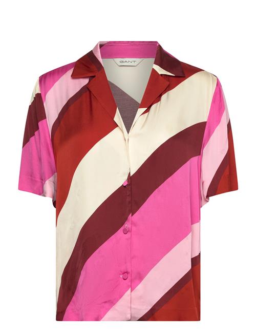 GANT | Striped Camp Collar Ss Shirt | 38