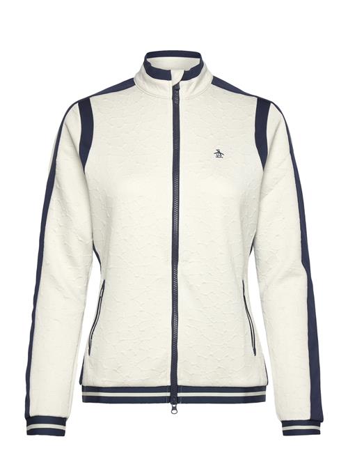 Original Penguin Golf | Knit Embossed Floral Colourblock Jacket | S