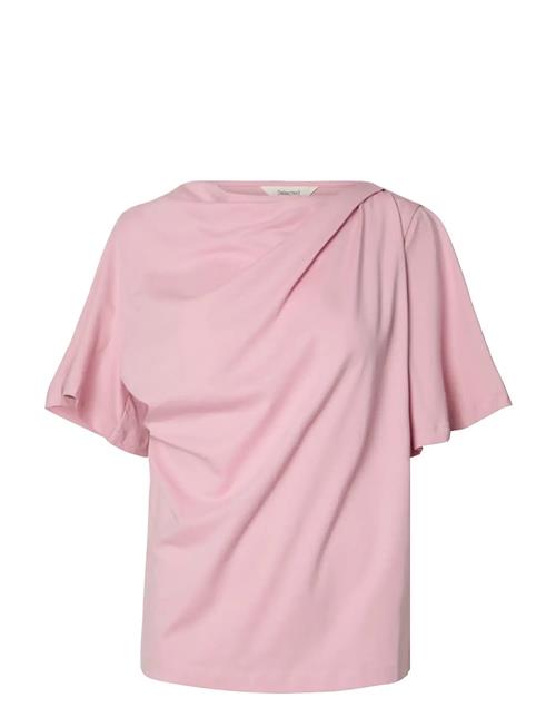 Selected | Slfoline Light Ss Draped Neck Tee Ex | S