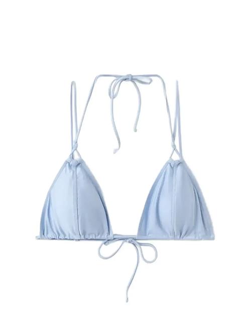 Mango | Satin Effect Tie-Side Bikini Top | M