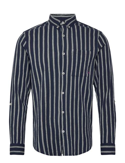 Scotch & Soda | Striped Crinkle Structure Regularfit Shirt | S