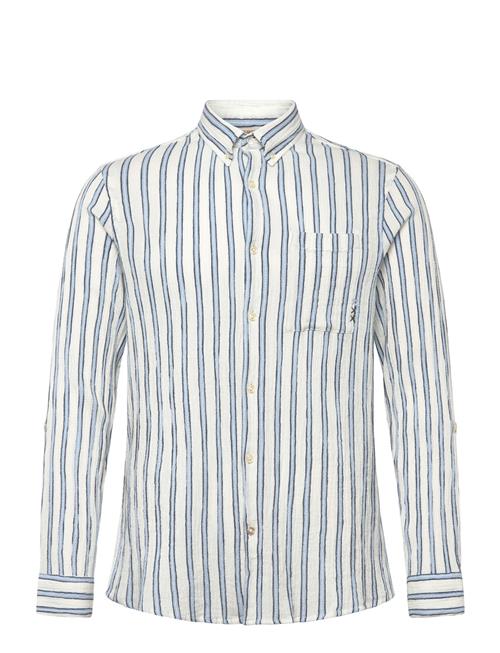 Scotch & Soda | Striped Crinkle Structure Regularfit Shirt | L