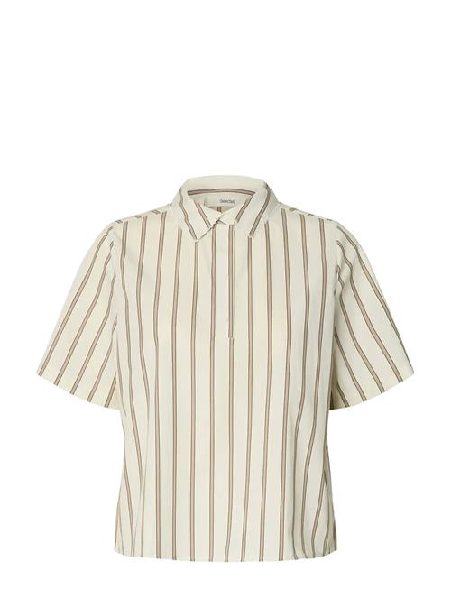 Selected | Slfgina Relaxed Ss Crochet Edge Polo B | 42
