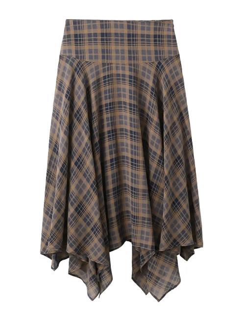 Mango | Checked Asymmetric Skirt | 40