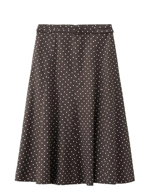 Mango | Linen Polka Dot Skirt | 42