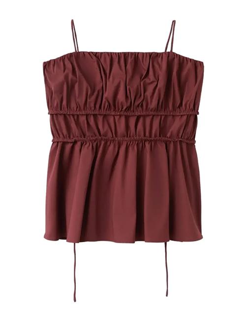 Mango | Ruched Cotton Top | M