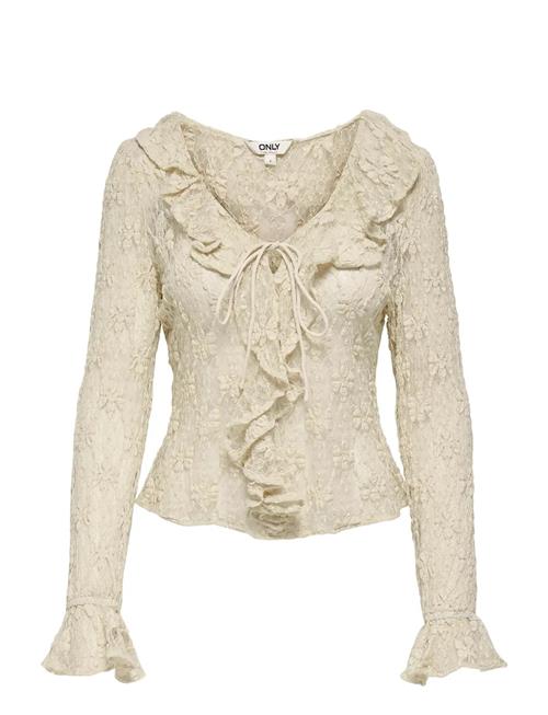 ONLY | Onlpearlina Ls Ruffle Lace Top Wvn | S