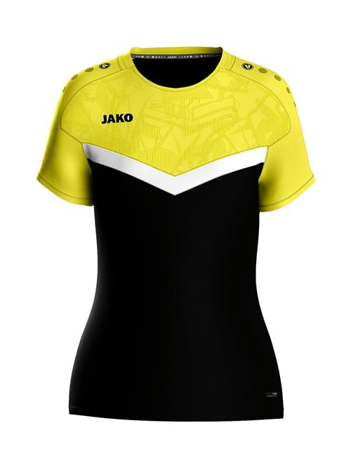 JAKO Funktionsbluse  gul / sort / hvid