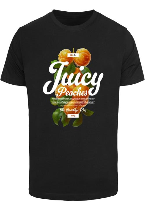 Mister Tee Bluser & t-shirts 'Delicious Peaches'  mørkegrøn / mørkeorange / sort / hvid