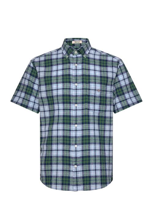 GANT | Reg Cotton Linen Check Ss Shirt | L