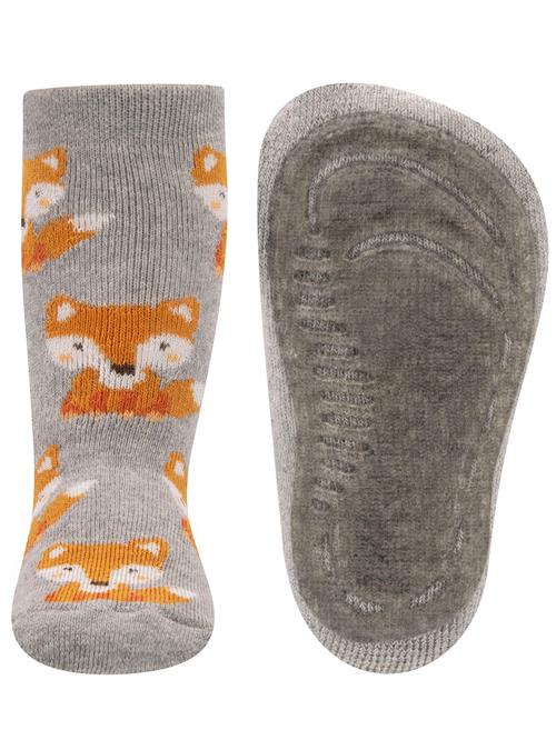 EWERS Sokker 'Fuchs'  grå / mørkeorange / offwhite