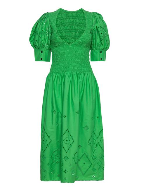 GANNI | Broderie Anglaise Maxi Smock Dress | 36