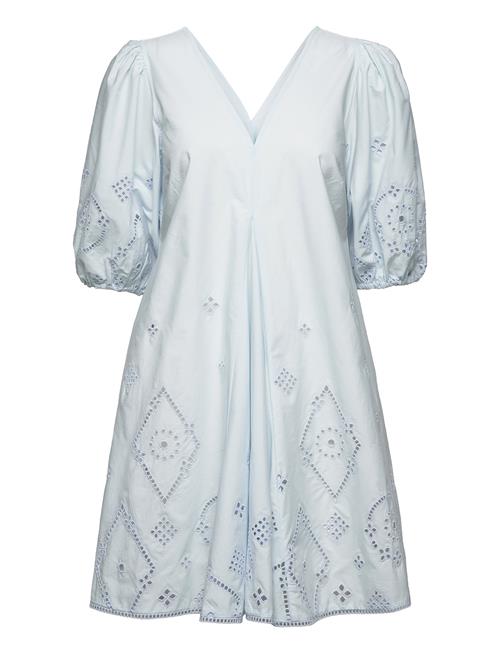 GANNI | Broderie Anglaise Puff Sleeve Mini Dress | 36