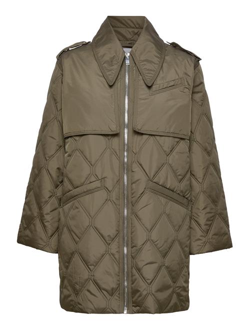 GANNI | Ripstop Quilt Midi Jacket | 36