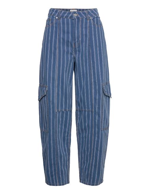 GANNI | Light Stripe Denim Cargo Pants | 27