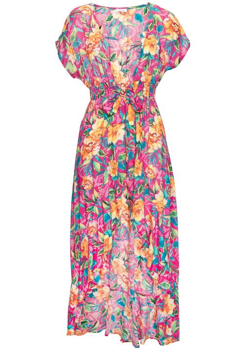 LASCANA Strandkjole  blå / gul / grøn / fuchsia