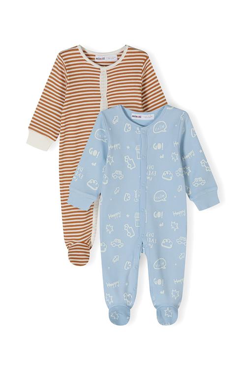 MINOTI Sparkedragt/Body  beige / lyseblå