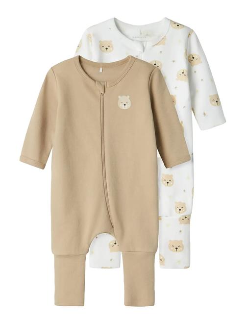 name it | Nbnnightsuit 2P Zip Ff Oxford Bear Noos | 92