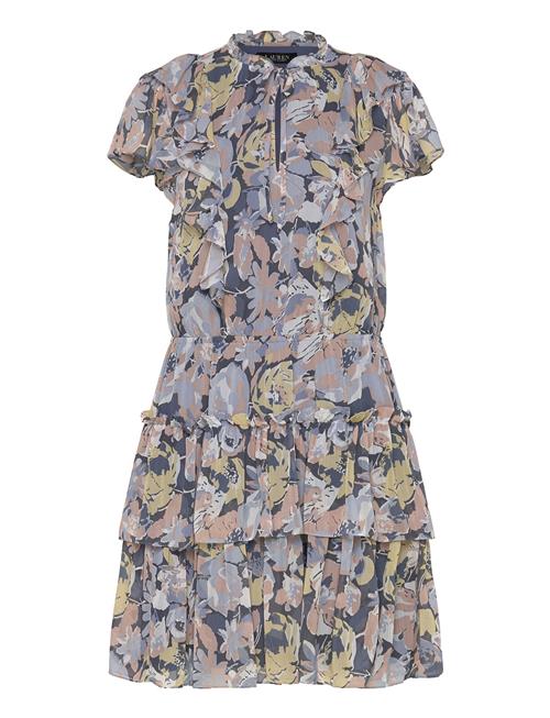 Lauren Ralph Lauren | Floral Ruffle-Trim Georgette Dress | 32