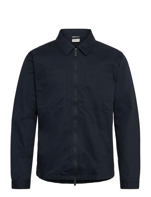 Knowledge Cotton Apparel | Twill Zip Overshirt | L